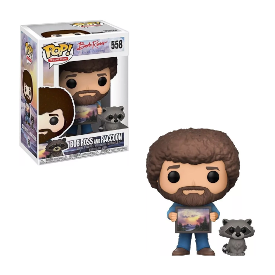 Funko Pop: Bob Ross and raccoon #558